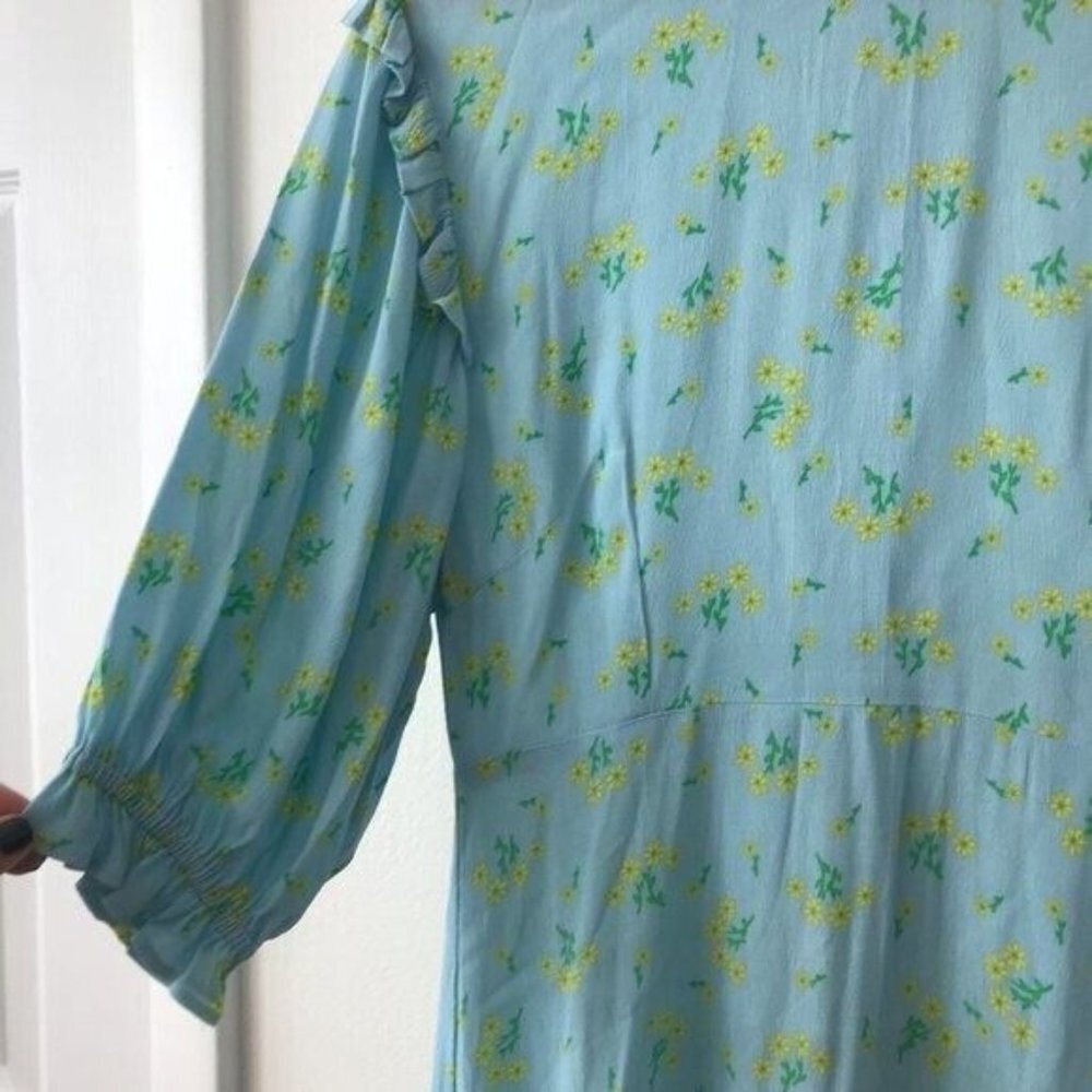 Faithfull The Brand Jean Marie Puff Sleeve Midi Dress - Picture 8 of 13